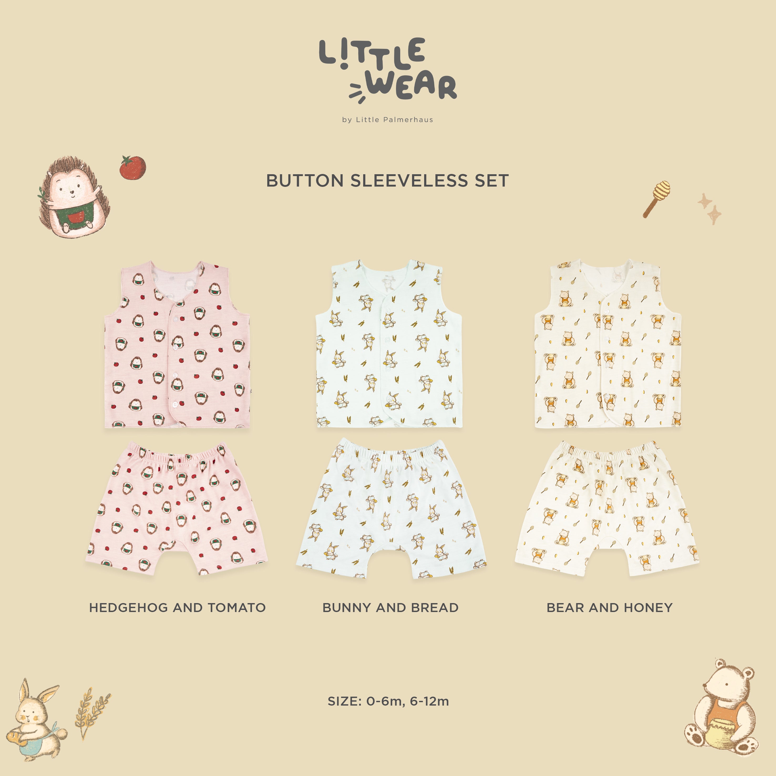 Little Wear Button Sleeveless Set 23.0