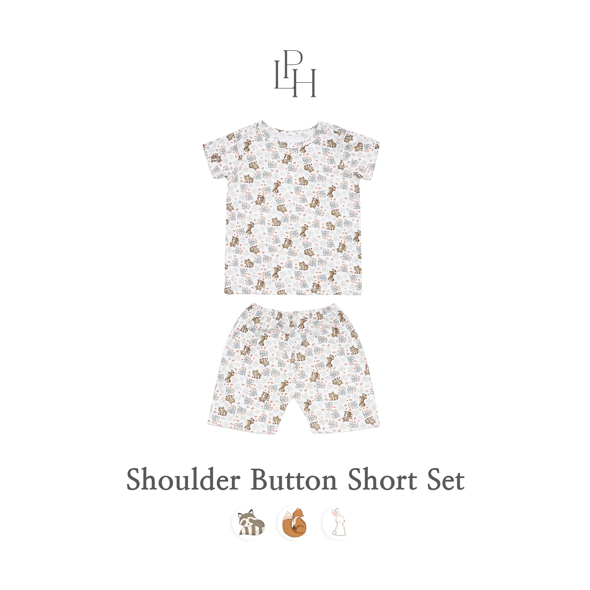 Little Wear Shoulder Button Short Set 27.0