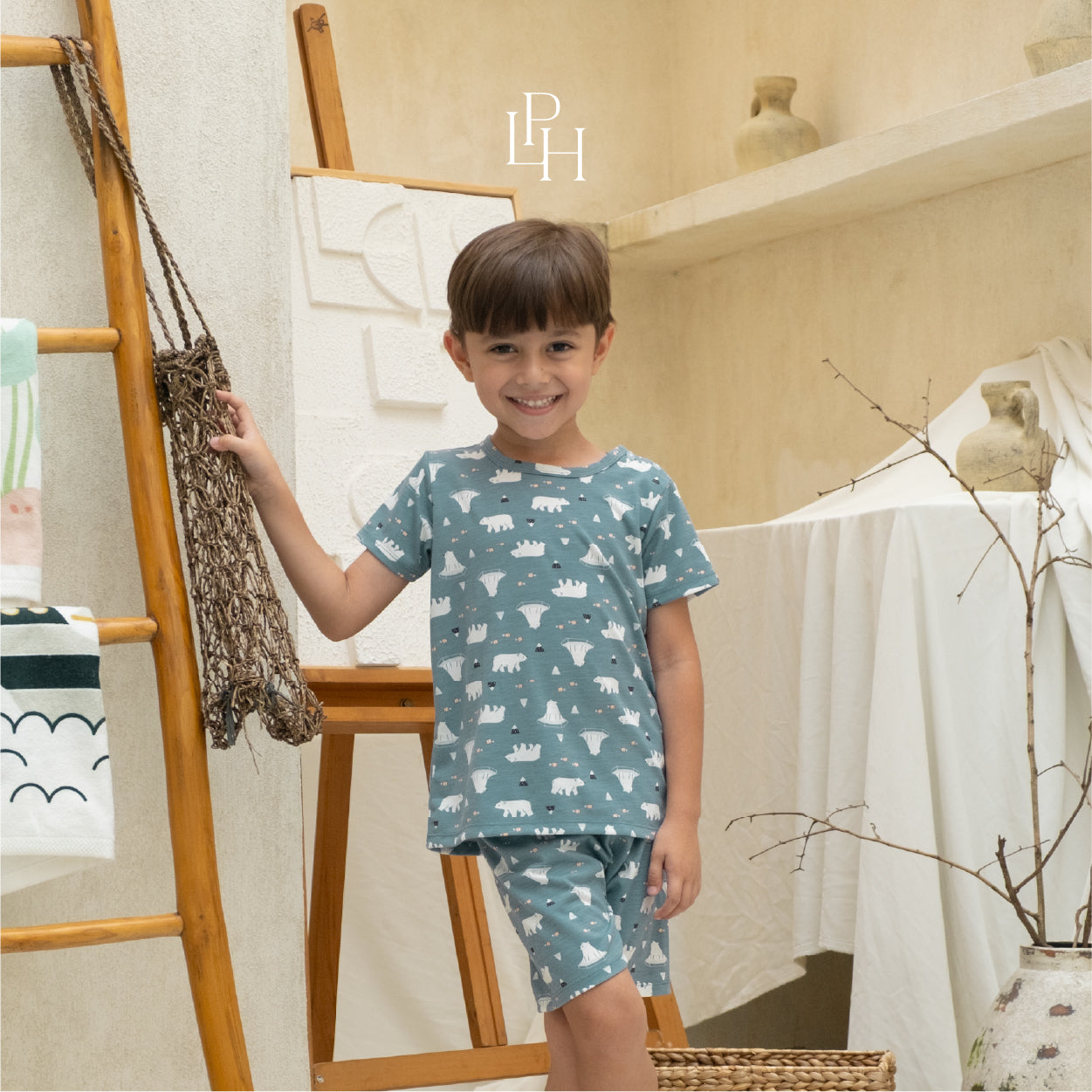 Little Wear Shoulder Button Short Set 34.0