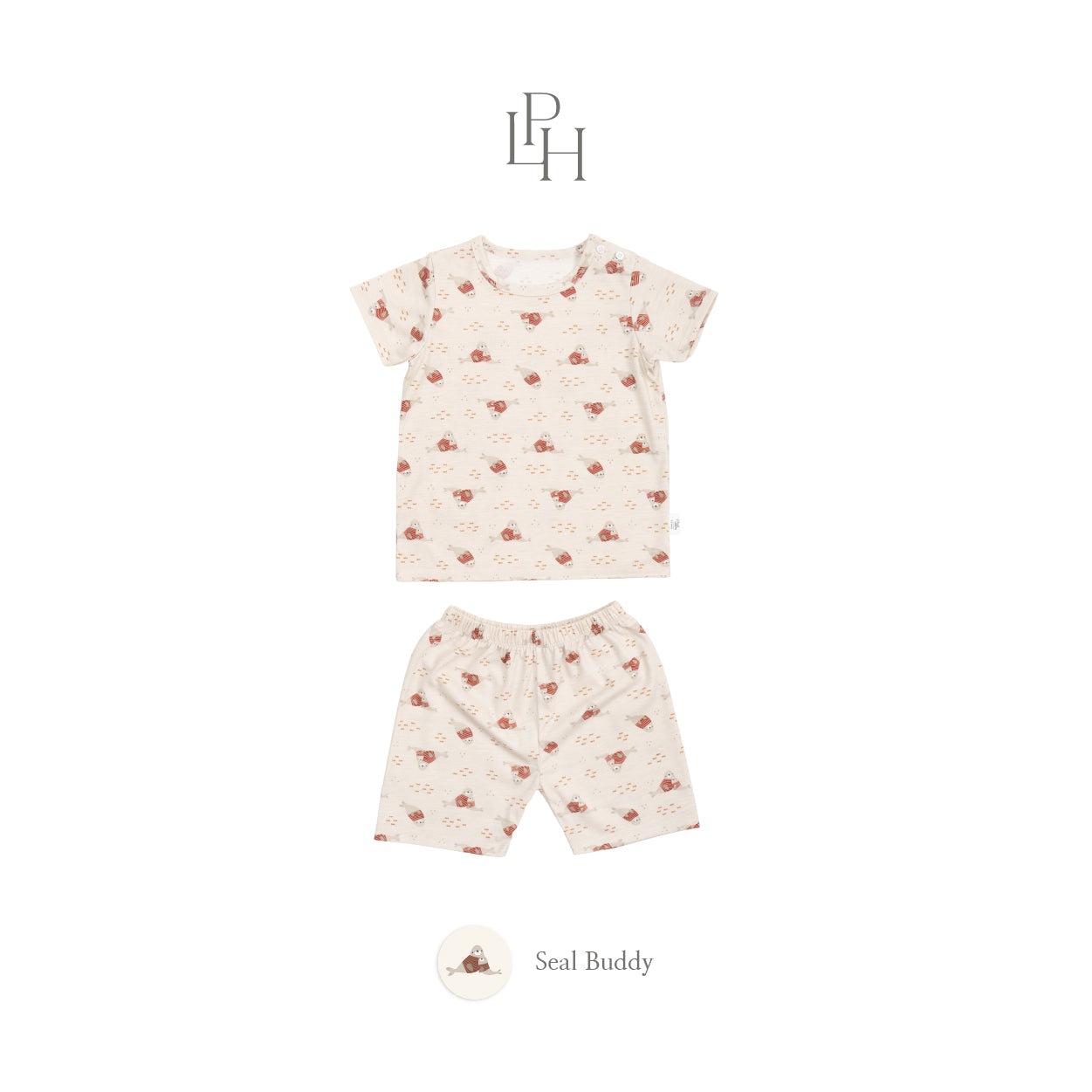 Little Wear Shoulder Button Short Set 34.0