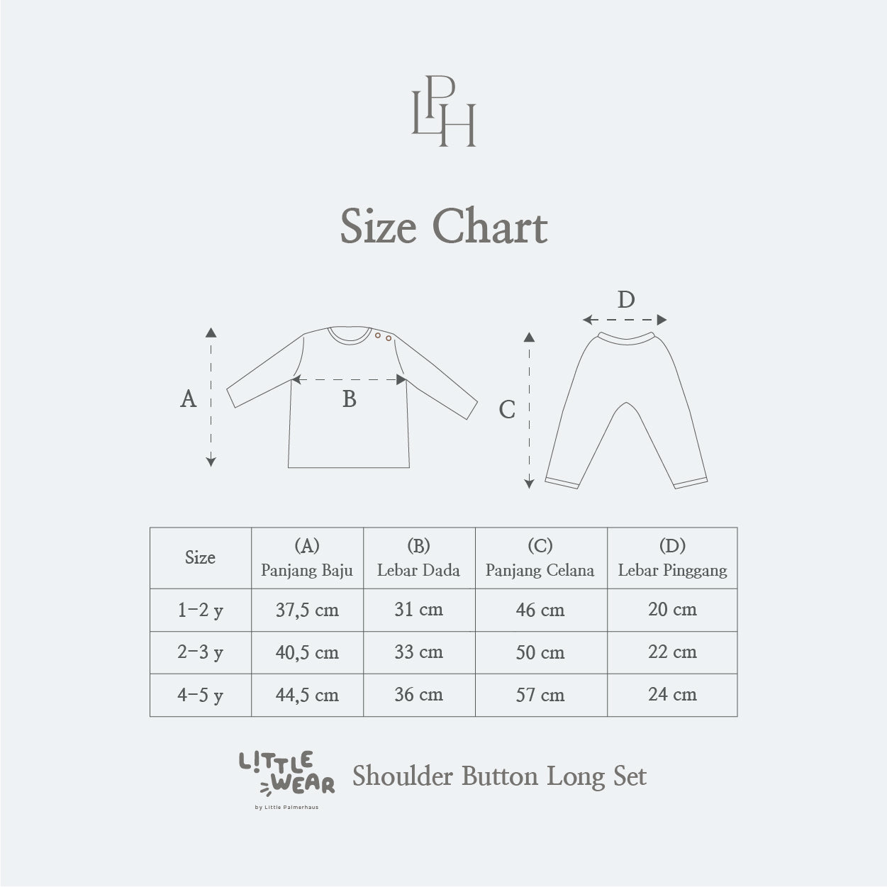 Little Wear Shoulder Button Long Set 34.0
