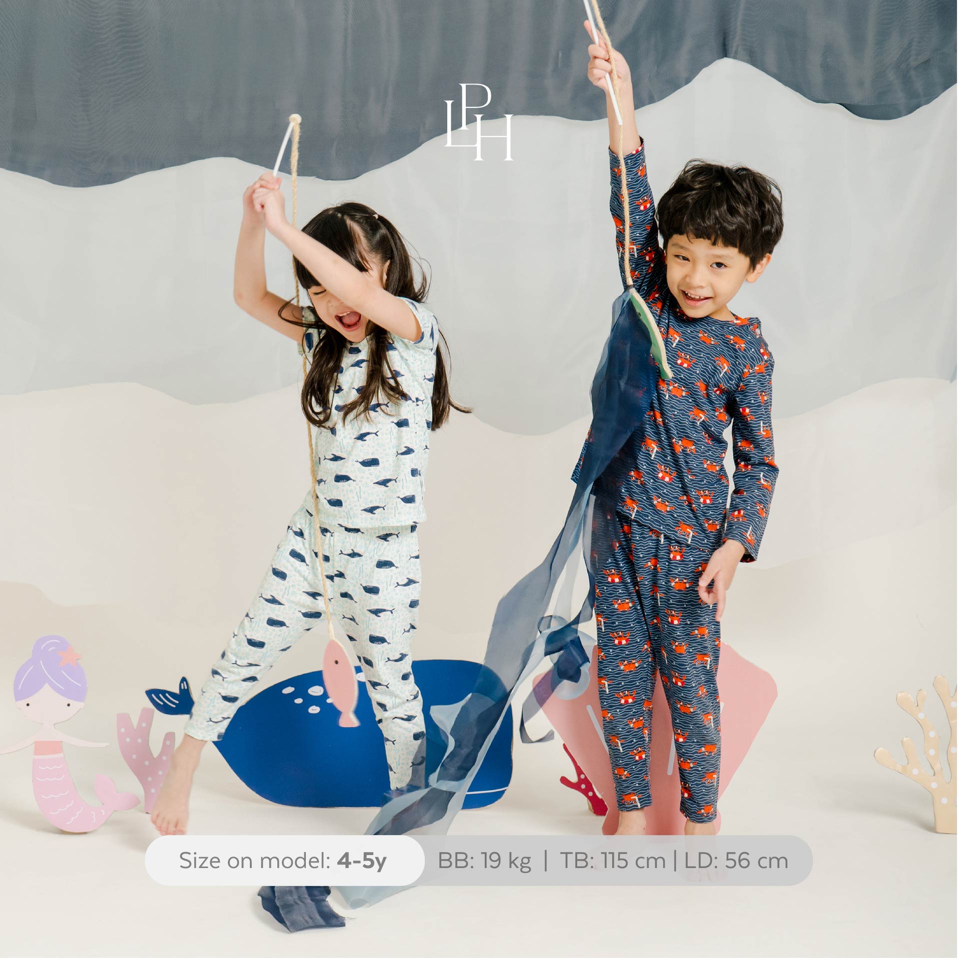 Little Wear Shoulder Button Long Set 39.0