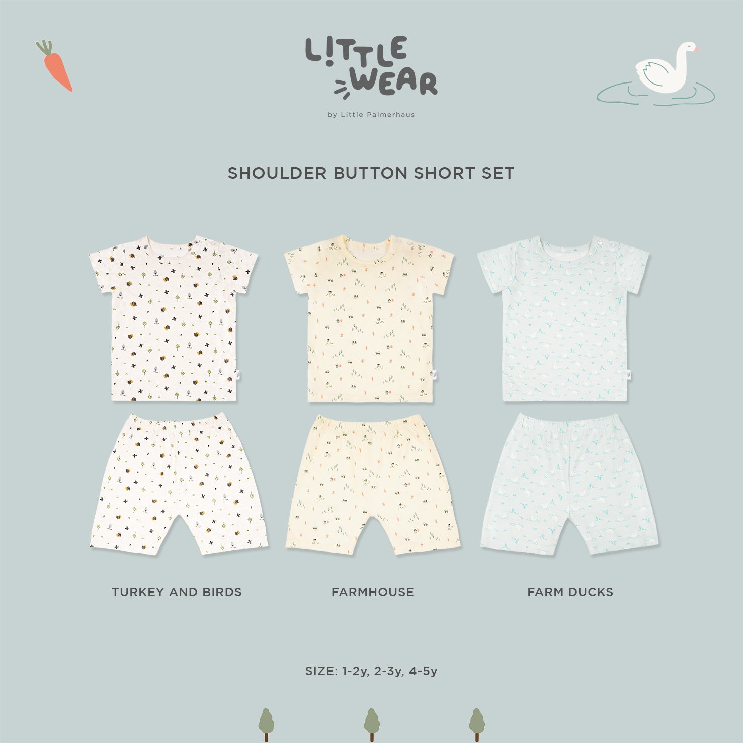 Little Wear Shoulder Button Short Set 22.0