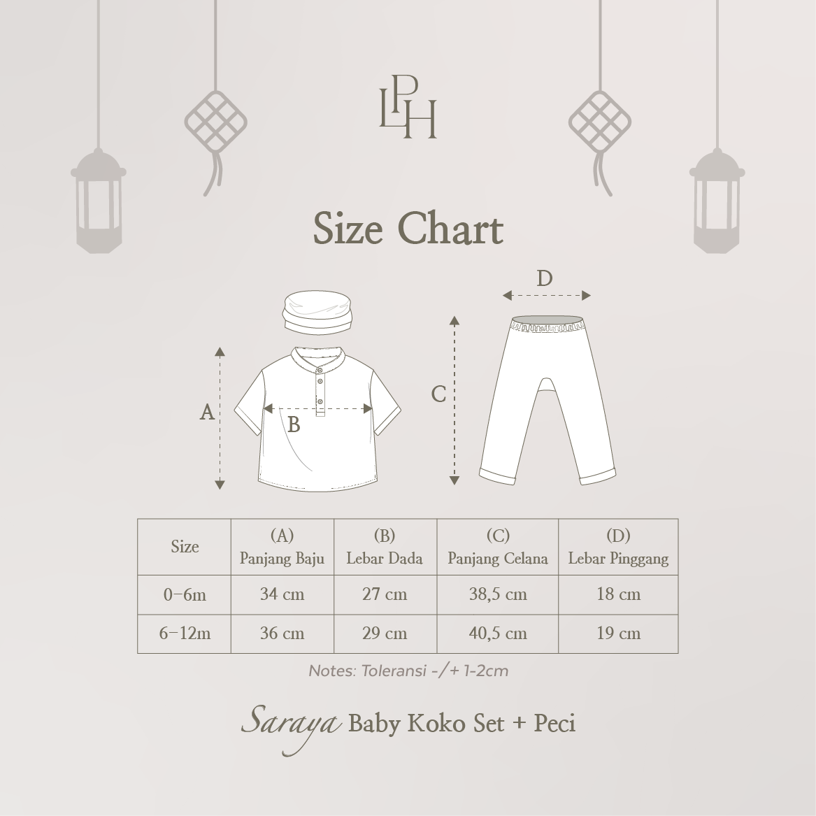 Saraya Baby Koko Set + Peci