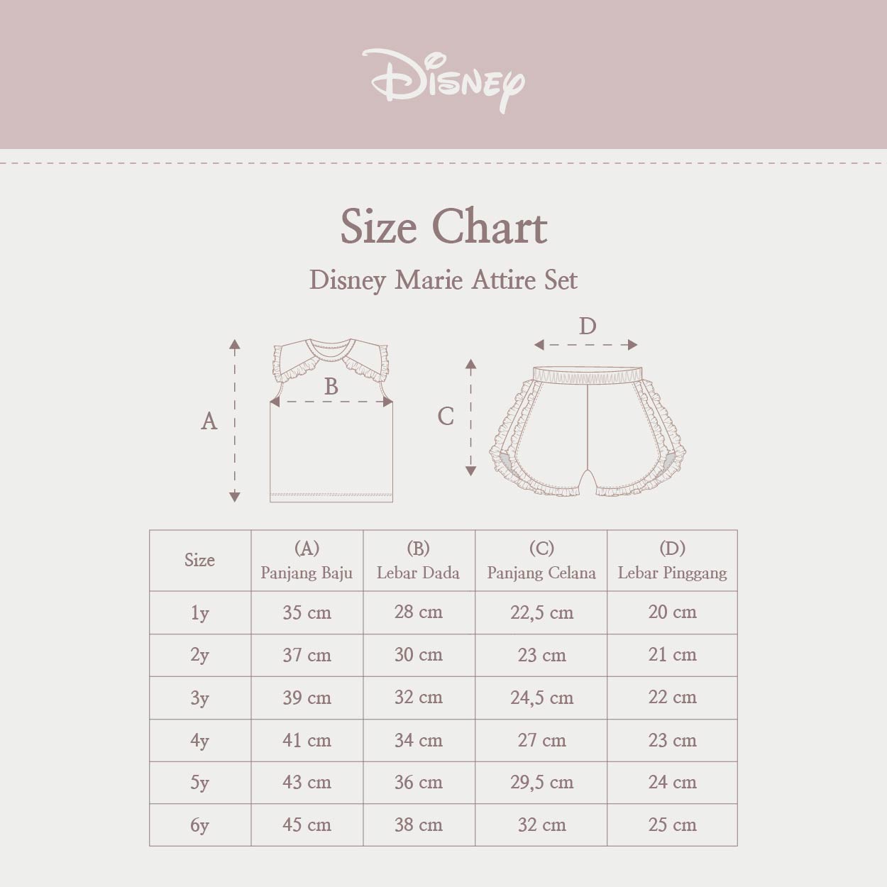 DISNEY MARIE ATTIRE SET
