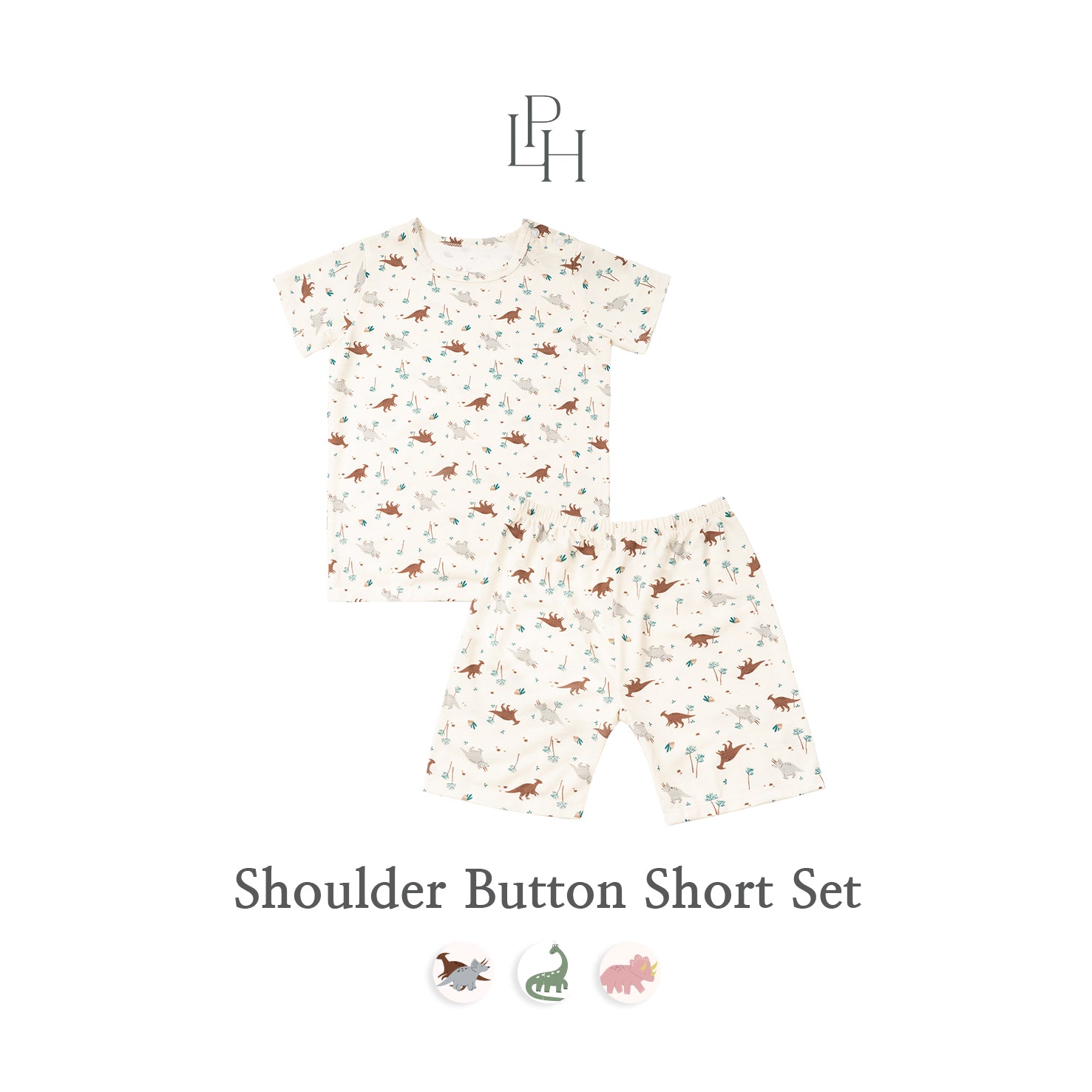 Little Wear Shoulder Button Short Set 25.0