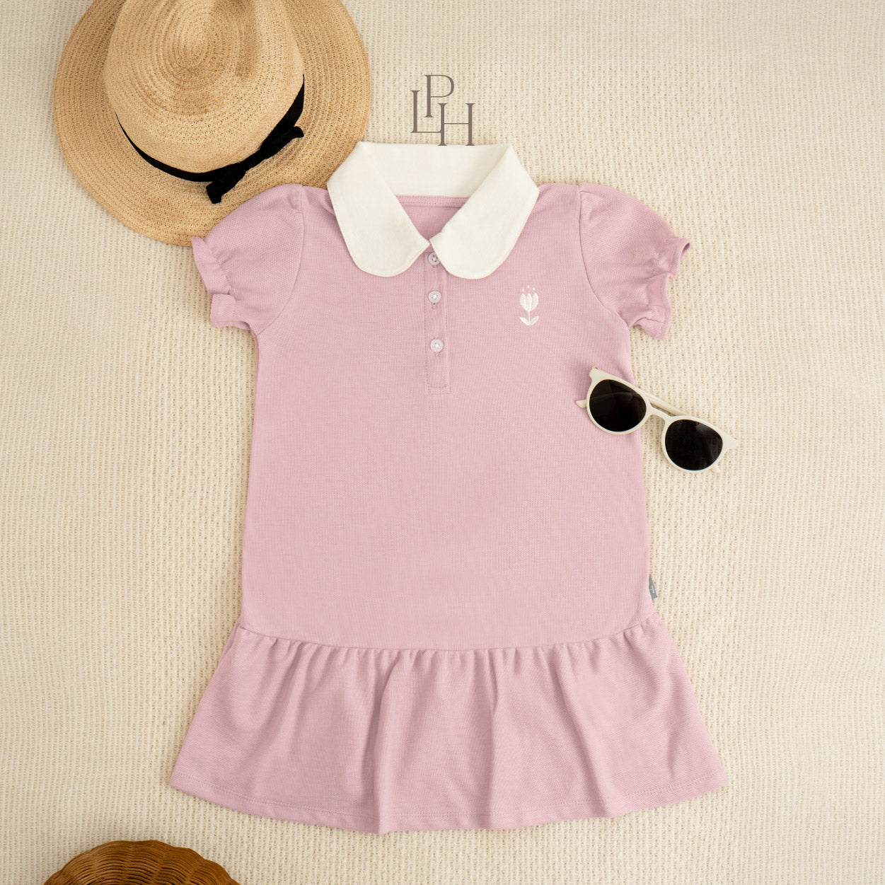 Puff Sleeve Polo Dress