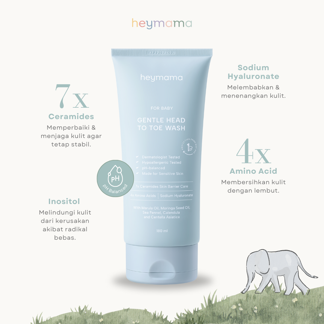 HEYMAMA - Gentle Head to Toe Wash 180ml